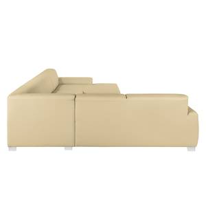 Wohnlandschaft Bollon Kunstleder Warmes Beige - Longchair davorstehend rechts - Keine Funktion