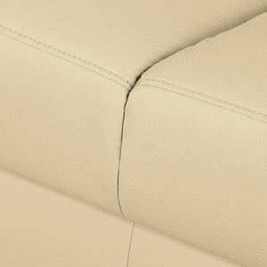 Canapé panoramique Bollon Imitation cuir - Beige chaud - Méridienne courte à droite (vue de face) - Sans fonction