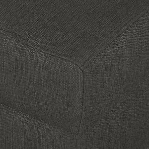 Canapé panoramique Bollon Tissu - Gris foncé - Méridienne courte à gauche (vue de face) - Fonction couchage
