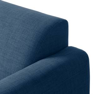 Wohnlandschaft Bora II Webstoff Webstoff Anda II: Blau - Longchair davorstehend rechts / Ottomane links