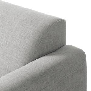 Wohnlandschaft Bora II Webstoff Webstoff Anda II: Silber - Longchair davorstehend rechts / Ottomane links