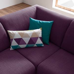 Wohnlandschaft Bora II Webstoff Webstoff Anda II: Violett - Longchair davorstehend rechts / Ottomane links