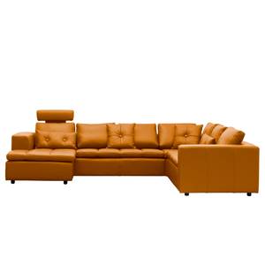 Wohnlandschaft Brooklyn II Echtleder Echtleder Neka: Cognac - Longchair davorstehend links