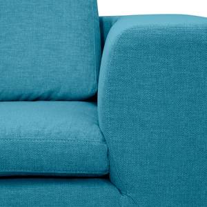 Zithoek Brooklyn II geweven stof Geweven stof Anda II: Turquoise - Longchair vooraanzicht links