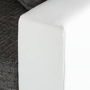 Canapé modulable Dublin (convertible) Imitation cuir / Tissu structuré - Blanc / Gris