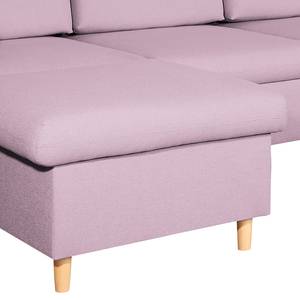 Canapé panoramique Eastville Convertible- Tissu - Mauve - Sans fonction couchage