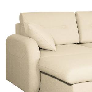 Canapé panoramique Eastville Convertible- Tissu - Beige clair - Avec fonction couchage