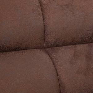 Canapé panoramique Gillian Cuir synthétique vieilli mocca Méridienne à Â   gauche(vue de face)