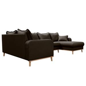 Wohnlandschaft Greeneville Strukturstoff - Espresso - Longchair davorstehend rechts