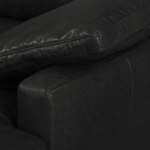 Canapé panoramique Horley Cuir véritable Noir