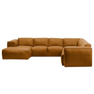 Wohnlandschaft Hudson I Echtleder Echtleder Neka: Cognac - Longchair davorstehend links