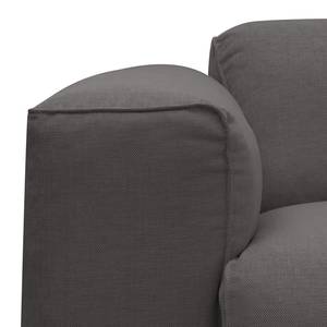 Wohnlandschaft Hudson I Webstoff Webstoff Anda II: Anthrazit - Longchair davorstehend links