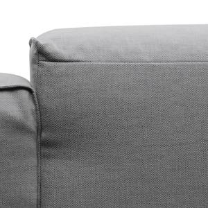 Canapé panoramique Hudson I Tissu Tissu Milan : Gris clair - Méridienne courte à droite (vue de face)