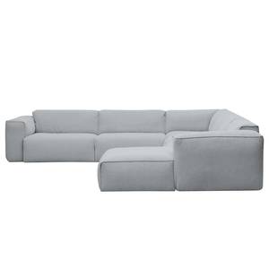 Wohnlandschaft Hudson I Webstoff Webstoff Anda II: Silber - Longchair davorstehend rechts