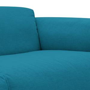 Zithoek Hudson I geweven stof Geweven stof Anda II: Turquoise - Longchair vooraanzicht rechts