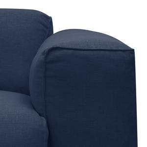 Wohnlandschaft Hudson II Webstoff Webstoff Milan: Dunkelblau - Longchair davorstehend links