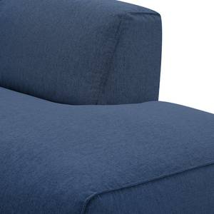 Zithoek HUDSON Geweven stof Anda II: Blauw - Longchair vooraanzicht links/Ottomaan rechts