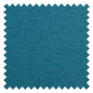 Zithoek HUDSON Geweven stof Anda II: Turquoise - Longchair vooraanzicht links/Ottomaan rechts