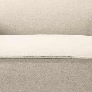 Canapé panoramique KINX Tissu - Tissu Osta: Blanc vieilli - Méridienne courte à gauche / longue à droite (vue de face)