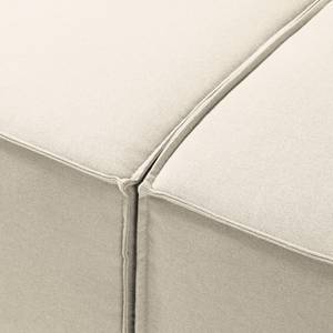Canapé panoramique KINX Tissu - Tissu Osta: Blanc vieilli - Méridienne courte à droite / longue à gauche (vue de face)