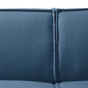 Canapé panoramique KINX Tissu - Tissu Osta: Bleu foncé - Méridienne courte à gauche / longue à droite (vue de face)