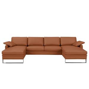 Wohnlandschaft Laureto II Echtleder Cognac