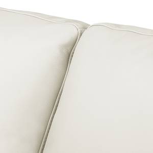 Canapé panoramique Laureto II Cuir véritable - Blanc perlé