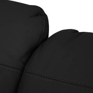 Canapé panoramique Napola (convertible) Cuir véritable - Noir