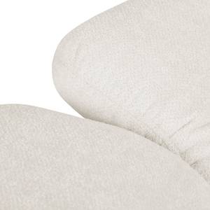 Wohnlandschaft Palmerston Webstoff Creme - Longchair davorstehend links / Ottomane rechts