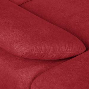 Wohnlandschaft Palmerston Webstoff Rot - Longchair davorstehend links / Ottomane rechts