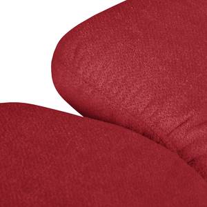 Canapé panoramique Palmerston Tissu - Rouge - Méridienne courte à gauche / longue à droite (vue de face)
