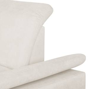 Canapé panoramique Palmerston Tissu - Crème - Méridienne courte à droite / longue à gauche (vue de face)