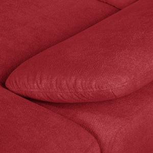 Wohnlandschaft Palmerston Webstoff Rot - Longchair davorstehend rechts / Ottomane links