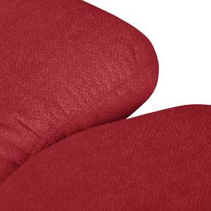 Wohnlandschaft Palmerston Webstoff Rot - Longchair davorstehend rechts / Ottomane links