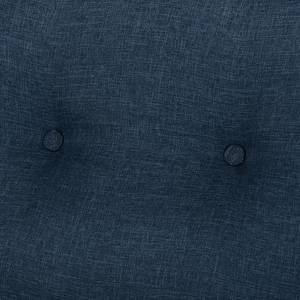 Wohnlandschaft Sola Flachgewebe Jeansblau - Longchair davorstehend rechts / Ottomane links