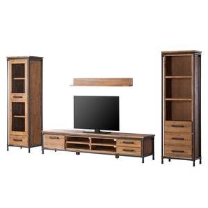 Tv-meubel Atelier II deels massief acaciahout/metaal - acaciahout/antracietkleurig