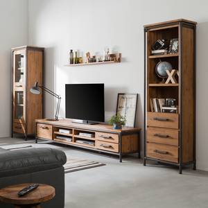 Tv-meubel Atelier II deels massief acaciahout/metaal - acaciahout/antracietkleurig