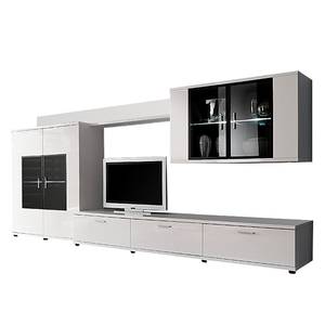 Meuble TV Corana III (4 éléments) Blanc brillant - Sans éclairage