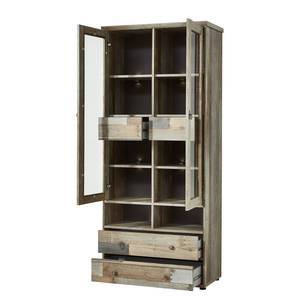 Vitrinenschrank Tapara Braun / Grau