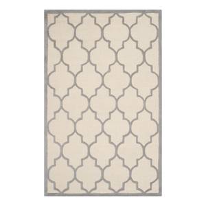 Tapis en laine Everly Laine - Crème / Gris - 160 x 230 cm