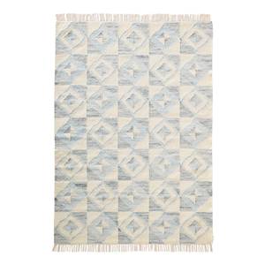 Wollen tapijt Lolland textielmix - blauw - 140x200cm