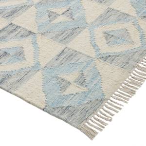 Wollen tapijt Lolland textielmix - blauw - 160x230cm