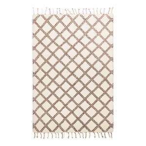 Tapis en laine Marmoucha Laine - Marron / Blanc - 140 x 200 cm
