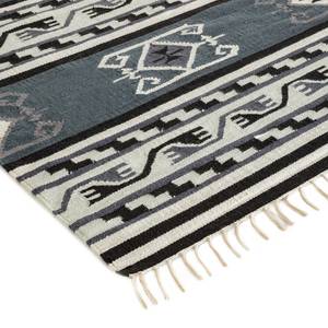 Wollen tapijt Nyker mixweefsel - zwart