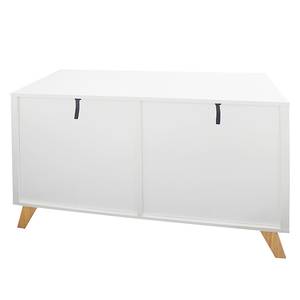 Dressoir Brekille II wit/eikenhout