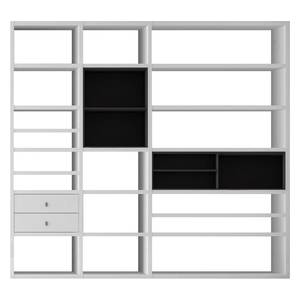 XL open kast Emporior I.A wit/zwart - Wit/zwart - Zonder verlichting