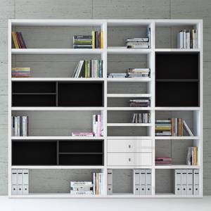 Etagère XL Emporior l.B Blanc / Noir - Blanc brillant / Noir - Sans éclairage