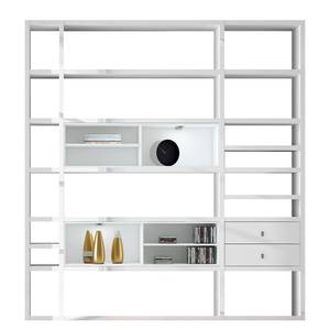 Etagère XL Emporior II Blanc - Blanc brillant / Blanc - Avec éclairage