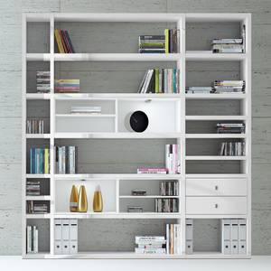 Etagère XL Emporior II Blanc - Blanc brillant / Blanc - Avec éclairage