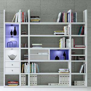 Etagère XL Emporior IIl.A Blanc - Blanc - Avec éclairage